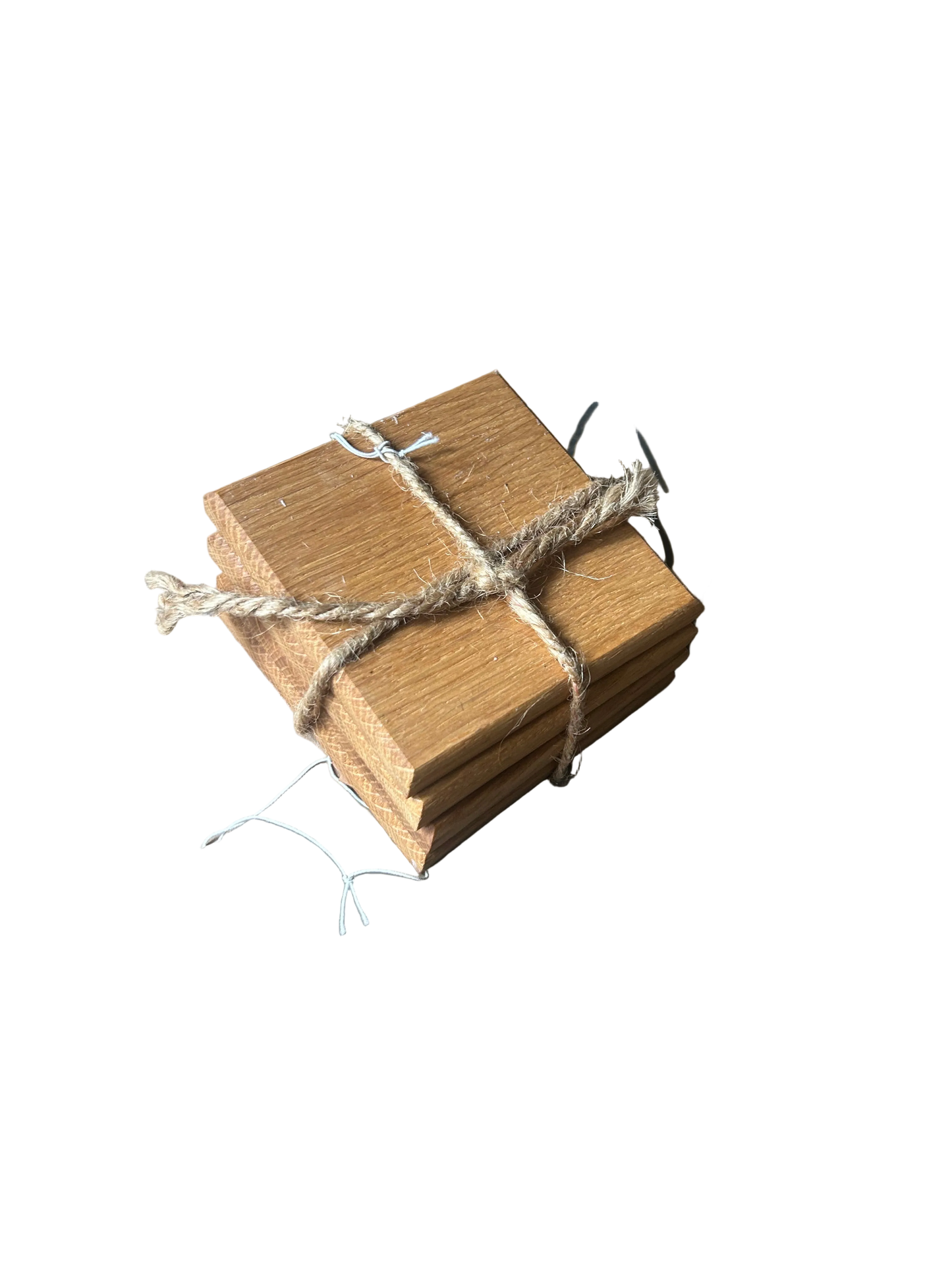 Dessous de verre en bois artisanal – Lot de 4