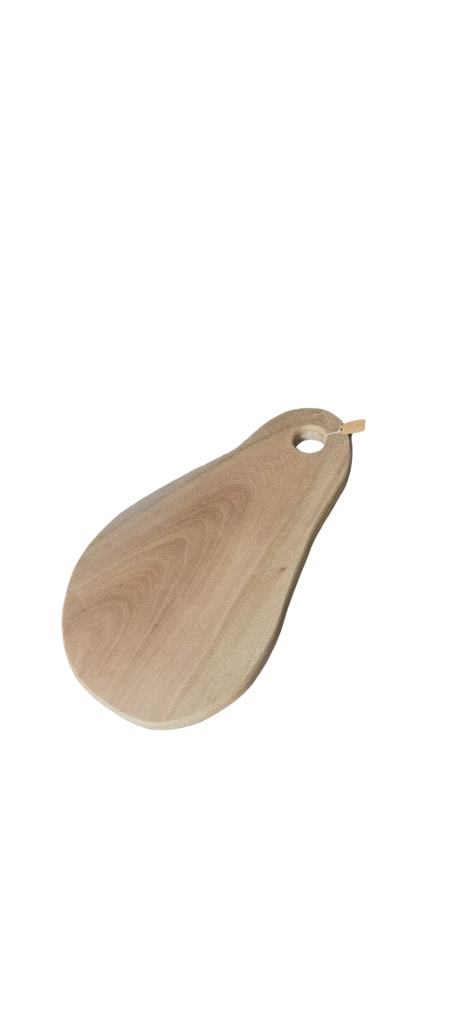 Planche de service en bois en forme poire